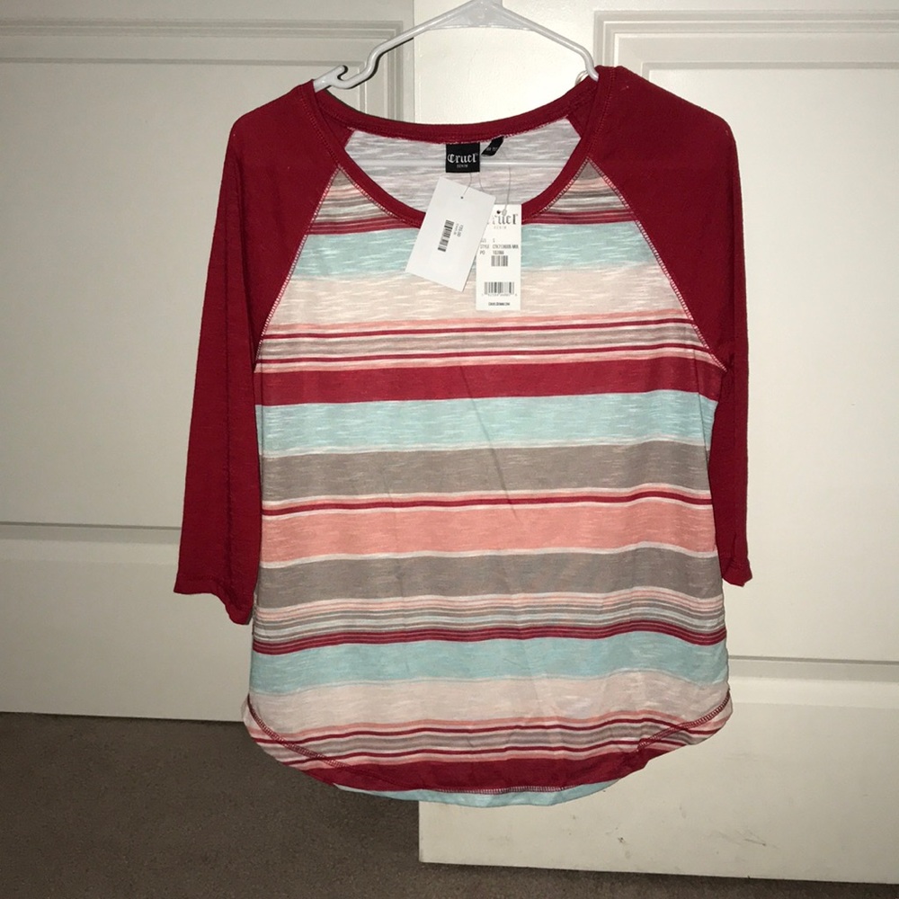 Cruel Denim baseball style tee